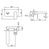 Ikon Kara Wall Combination Mixer White and Chrome